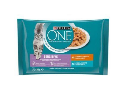 Purina One Beutel MP Sensitive Mini-Hühnerfilets @4x85g