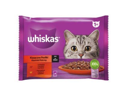 Whiskas Beutel MP Classic Auswahl mit Gemüse in Saft @4x85g