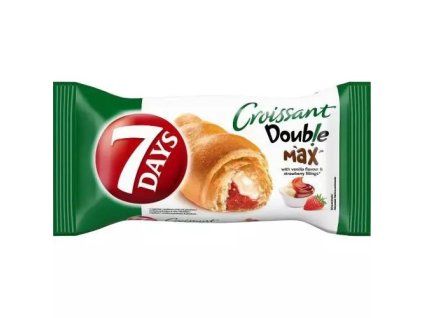 7Days Croissant Doublemax Vanille-Erdbeer-Füllung 80g