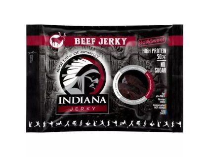 Indiana Beef Jerky, scharf & süß, 90 g