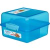 Sistema Lunch Cube Lunchbox mit 2 Fächern, 1,4 l, Blau