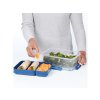 Sistema Divided wasserdichte Lebensmittelbox To Go STAX, 2,2 l, blau