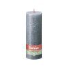 Bolsius Rustic Shine Roller 68×190 mm – Schieferblau (blau)