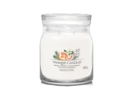 YANKEE CANDLE WHITE SPRUCE & GRAPEFRUIT SIGNATURE MEDIUM