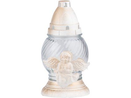 Begraafplaatsglas 20 cm storting 50 g 15 uur. Engel