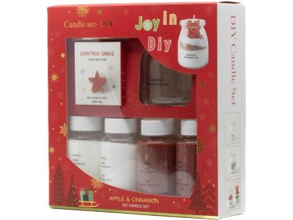 Cadeauset rood - kaars + kristalwas