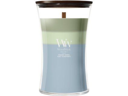 WoodWick Trilogy Verdant Woods kaars groot