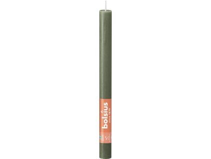 Свещ Bolsius Fresh Olive Rustic Home зелена 23x270мм