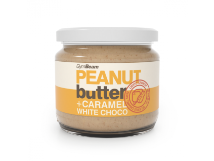 peanut butter caramel white chocolate 340 g gymbeam