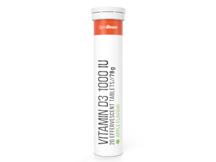 vitamin d3 1000iu 20 effervescent apple flavour gymbeam 1