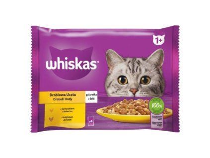 Whiskas птиче месо в желе @4x85g