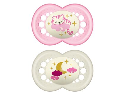 MAM pacifier Night 6+m, double box, girl