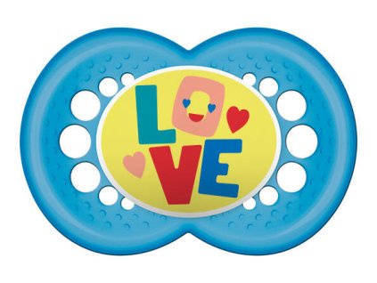 MAM ORIGINAL PACIFIER 6+, blue/label