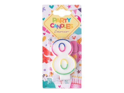 Emocio Cake candle with number 8