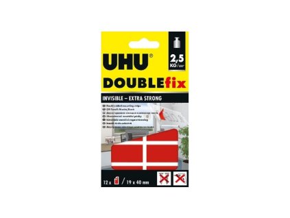 UHU adhesive tapes DOUBLEfix Invisible 19 mm x 40 mm