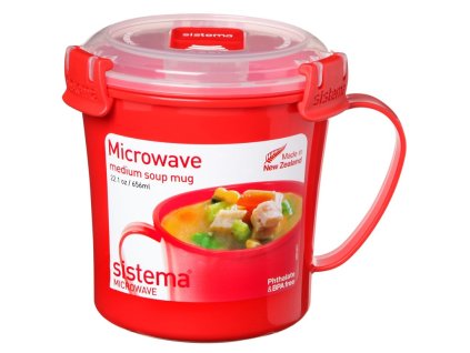 Sistema Microwave medium soup mug 656 ml, red