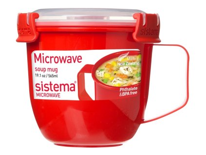 Sistema Microwave soup mug 565 ml, red