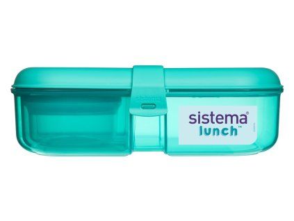 Sistema Lunch Ribbon Divided Snack Box with Yogurt Container 1.1 l, Mint