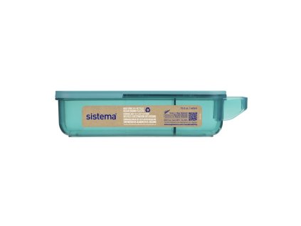 Sistema Divided snack box Ocean Bound Slide n Snack 445 ml, mint