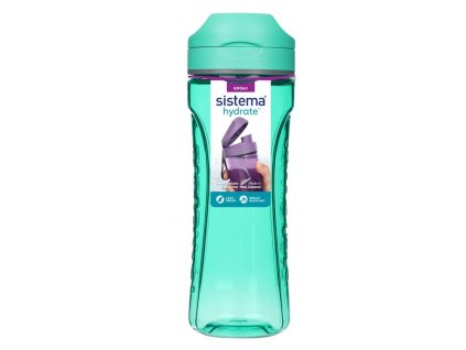 Sistema Tritan Bottle with Strap Hydrate Swift Flip Top 600 ml, Mint