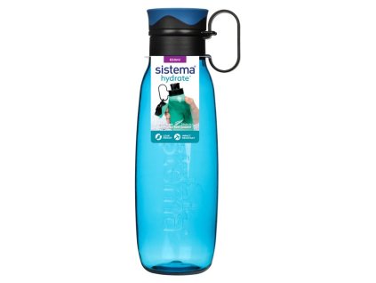 Sistema Tritan bottle with strap Hydrate Traverse Flip Top 650 ml, blue