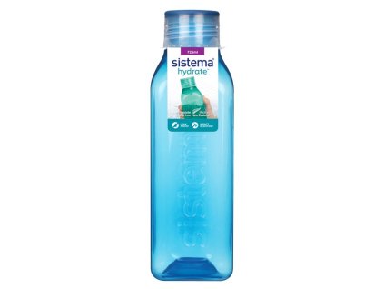 Sistema Hydrate Square Square bottle with screw cap 725 ml, blue