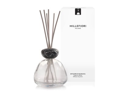 Millefiori Aria diffuser marble top clear glass black