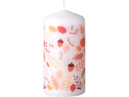 Scented cylinder candle – Autumn Leaves, 60×120 mm