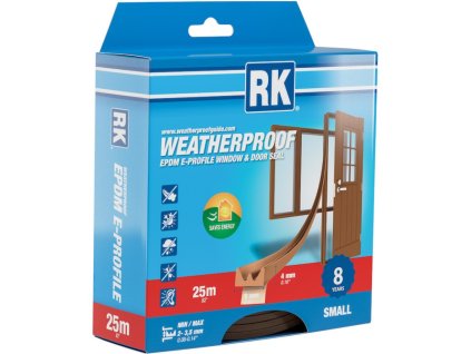 Window and door seals EPDM – E-profile, brown 25 m