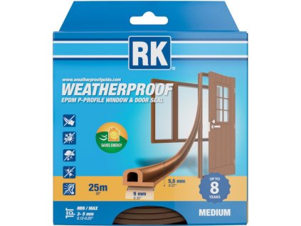 Window and door seals EPDM – P-profile, brown 25 m