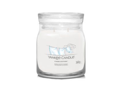 YANKEE CANDLE CLEAN COTTON SIGNATURE MEDIUM