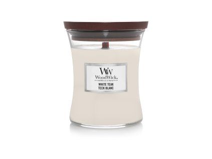 WoodWick White Teak vase medium
