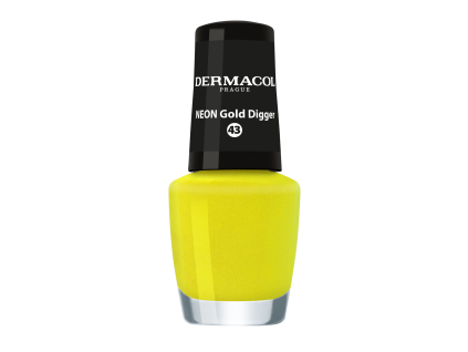 Dermacol decorative nail polish Neon Gold Digger 43