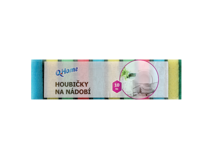 Q Home dishwashing sponge (10pcs/foil)