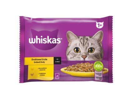 Whiskas pouch mp poultry selection in juice @4x85g