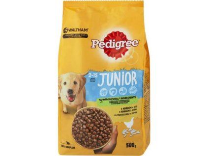 Pedigree granules m/l junior poultry with vegetables 500g