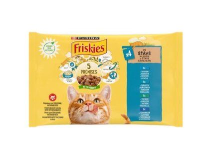 Friskies pouch mp salmon/tuna/cod/sardines @4x85g
