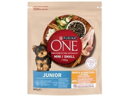 Purina One mini kibble junior dog with chicken 800g