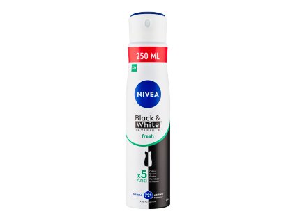 123822 nivea sprej ap 250ml b w invisible fresh