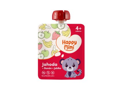 Happy Mimi ovocný příkrm 90g Jahoda
