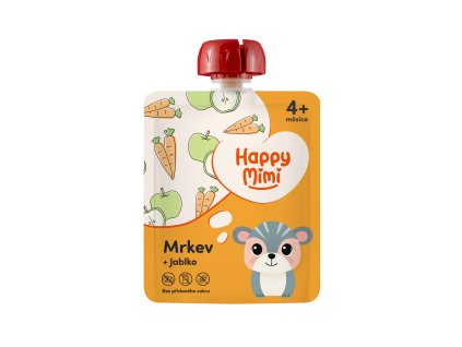 Happy Mimi ovocný příkrm 90g Mrkev