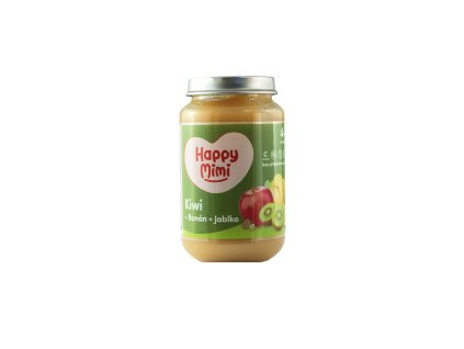 Happy Mimi ovocný příkrm 190g Kiwi Banán