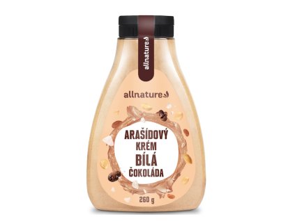 Allnature Arašídový krém 260g bílá čoko