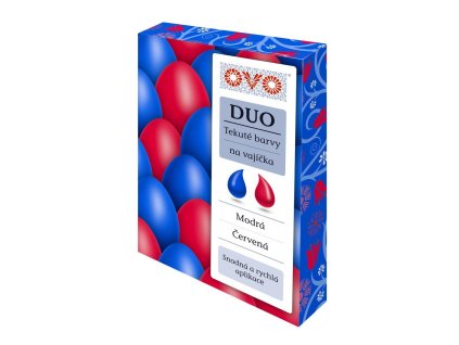OVO tekuté barvy DUO 2x20ml modrá/červ.