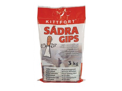 Kittfort sádra 3kg bílá modelářská