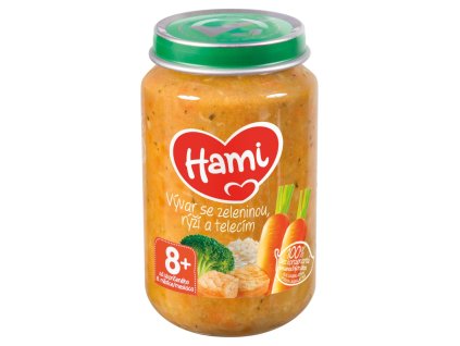 Hami menu 200g zel vývar s rýž a tel 8m+