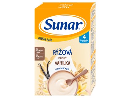 Sunar mléčná kaše 210g rýž vanilka 4m+