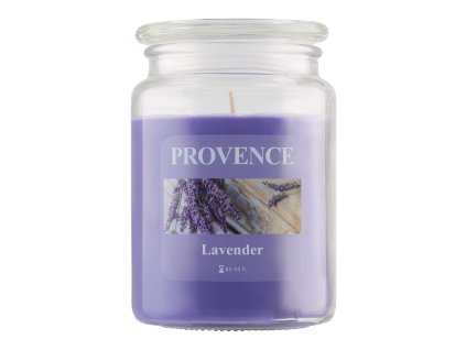 PROVENCE svíčka sklo 510g levandule