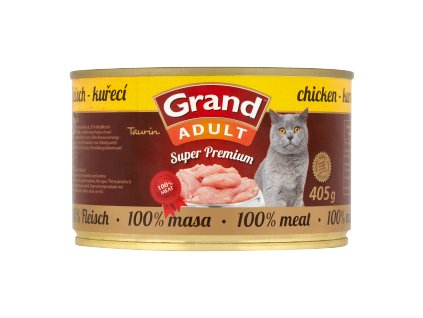 Grand Adult kuřecí konzerva 405g kočka