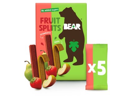 BEAR Fruit Splits (5ks/kra) jahoda, jabl